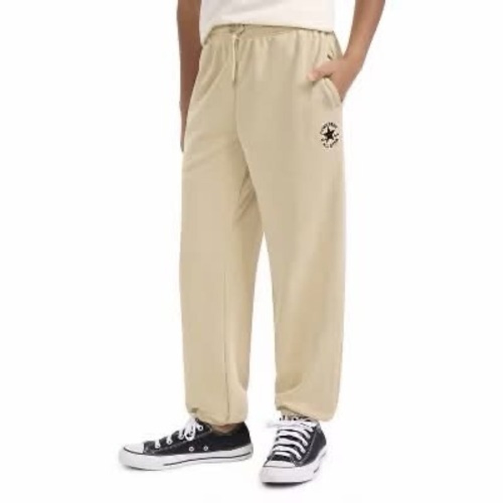 Converse All Star Kids Joggers Tan Khaki Sweatpants NWT
